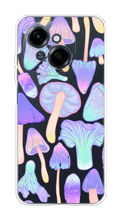 

Чехол на Tecno Spark Go 1/Pop 9 "Пастельные грибы", Фиолетовый;голубой, 309450-1