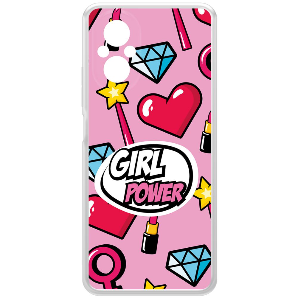 

Чехол-накладка Krutoff Clear Case Girl Power для Realme C67, Прозрачный