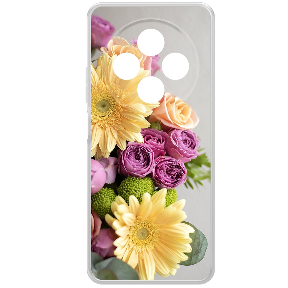 

Чехол-накладка Krutoff Clear Case Букет для Xiaomi Redmi 14C/Poco C75, Прозрачный