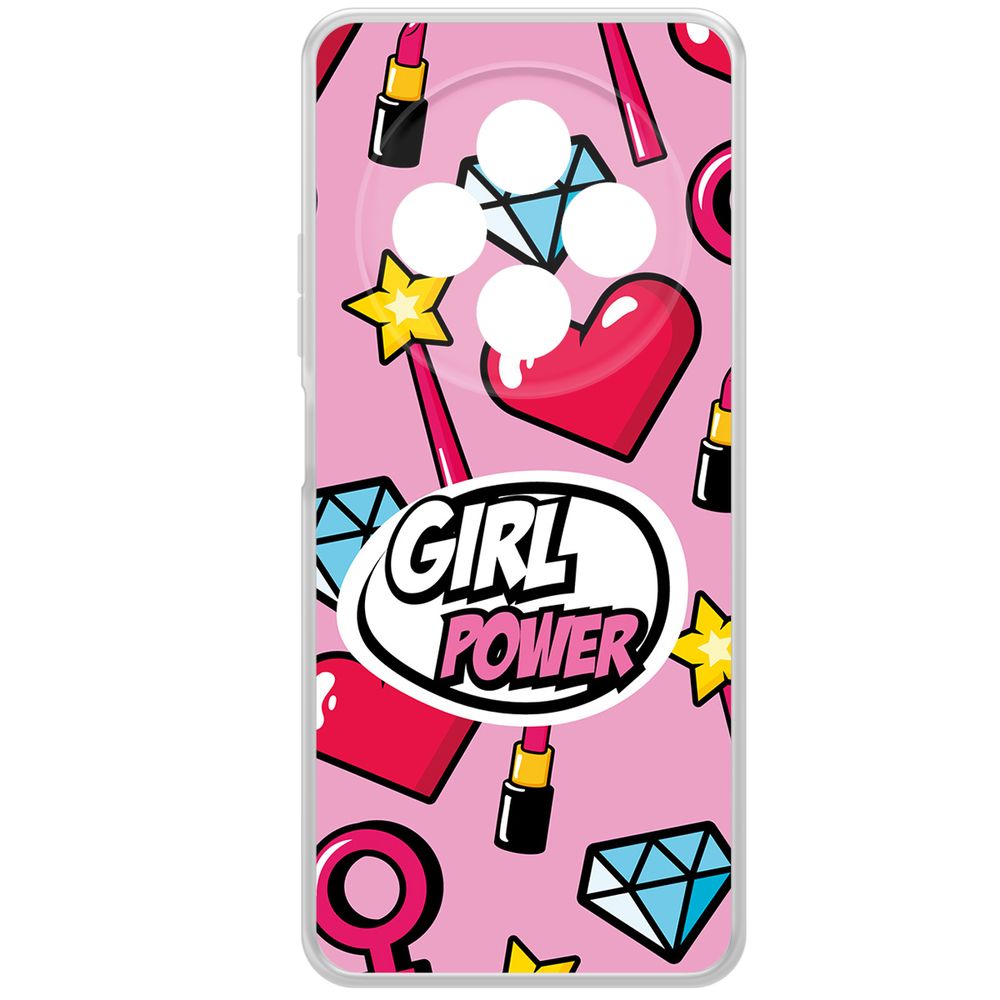 

Чехол-накладка Krutoff Clear Case Girl Power для Xiaomi Redmi 14C/Poco C75, Прозрачный