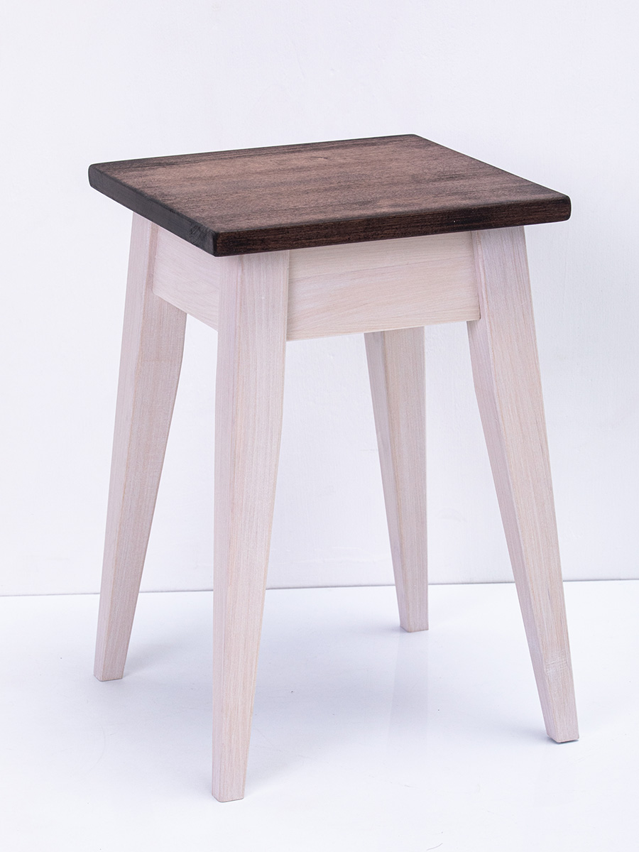 Табурет Сайрус из массива березы в 7-ми цветах (цвет палисандр/беленый дуб)