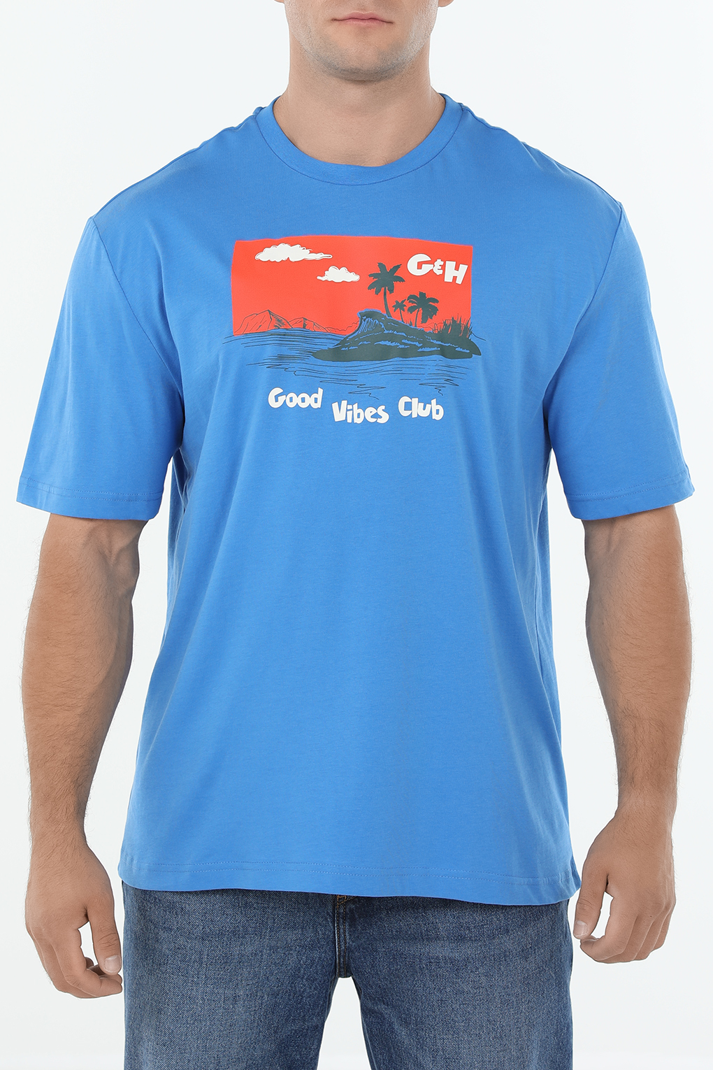 

Футболка мужская GRAND & HILLS 2059876 синяя XL, Синий, 2059876