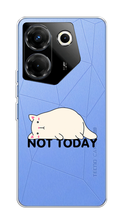 

Чехол на Tecno Camon 20 Pro 5G "Cat not today", Белый;розовый;черный, 304050-1