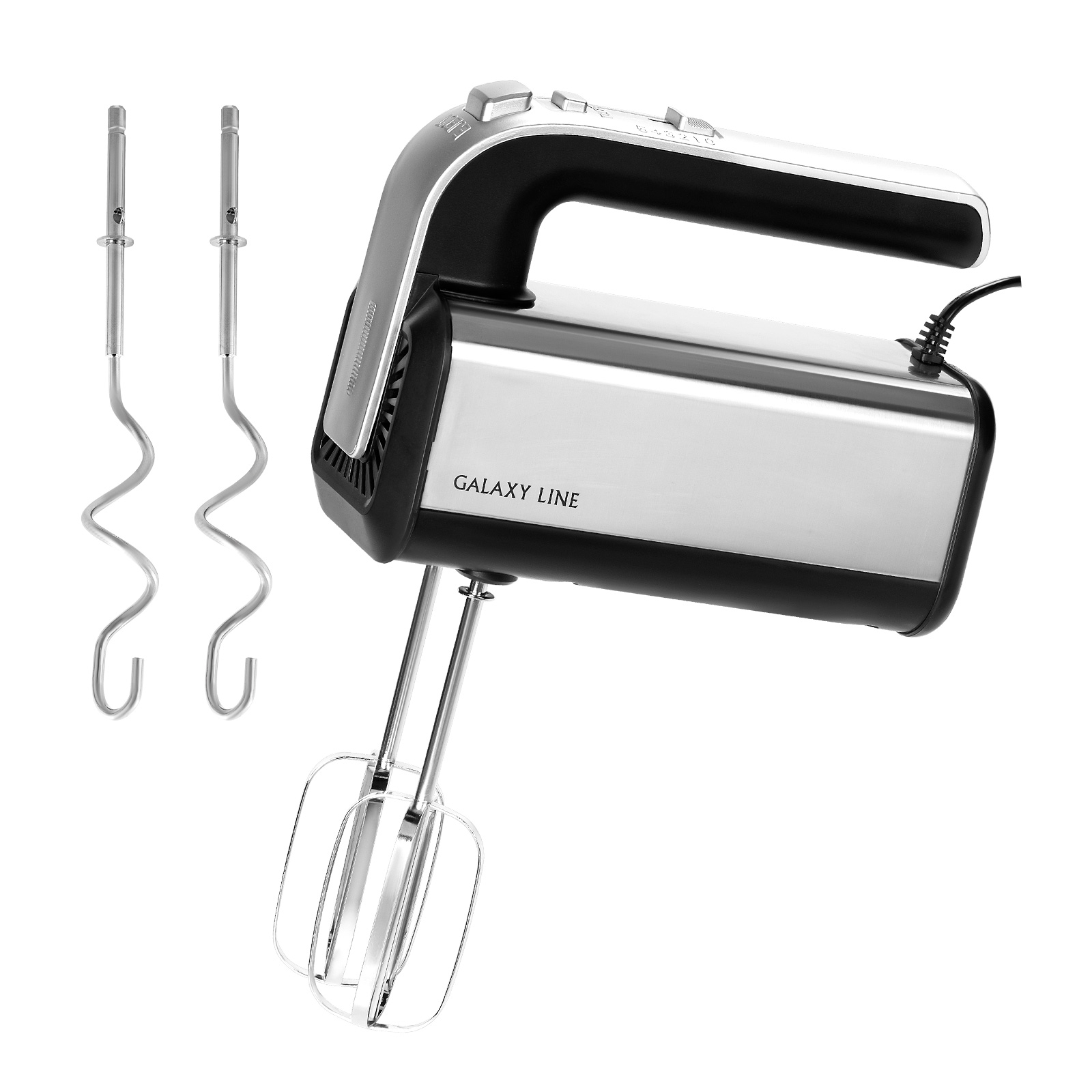 Миксер Galaxy GL 2228 черный, серебристый