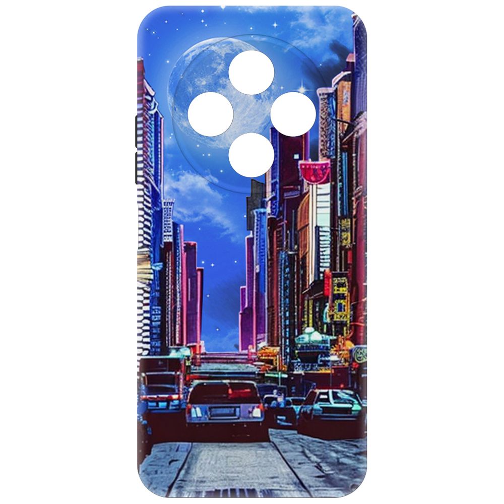 

Чехол-накладка Krutoff Soft Case Ночной город для TECNO Spark 30С черный