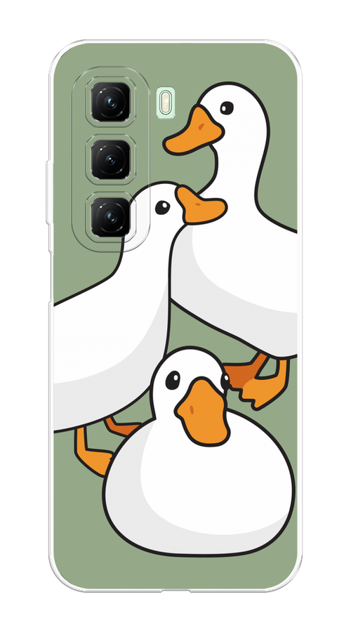 

Чехол на Infinix Hot 50 4G "Утиное трио", Оранжевый;белый;серый, 3106550-1