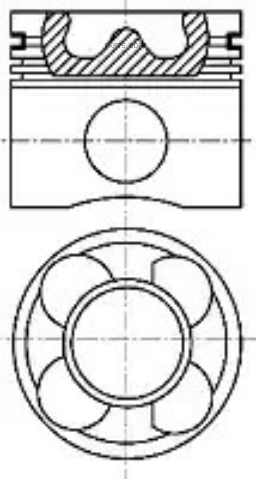 

Поршень ДВС NURAL Citroen; Peugeot 1.6HDI 75 3x1.95x2.5 DV6TED4 +0.60 04-