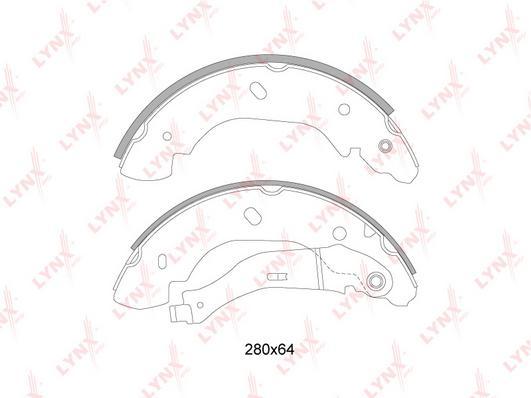 

Тормозные колодки LYNXauto барабанные bs3006