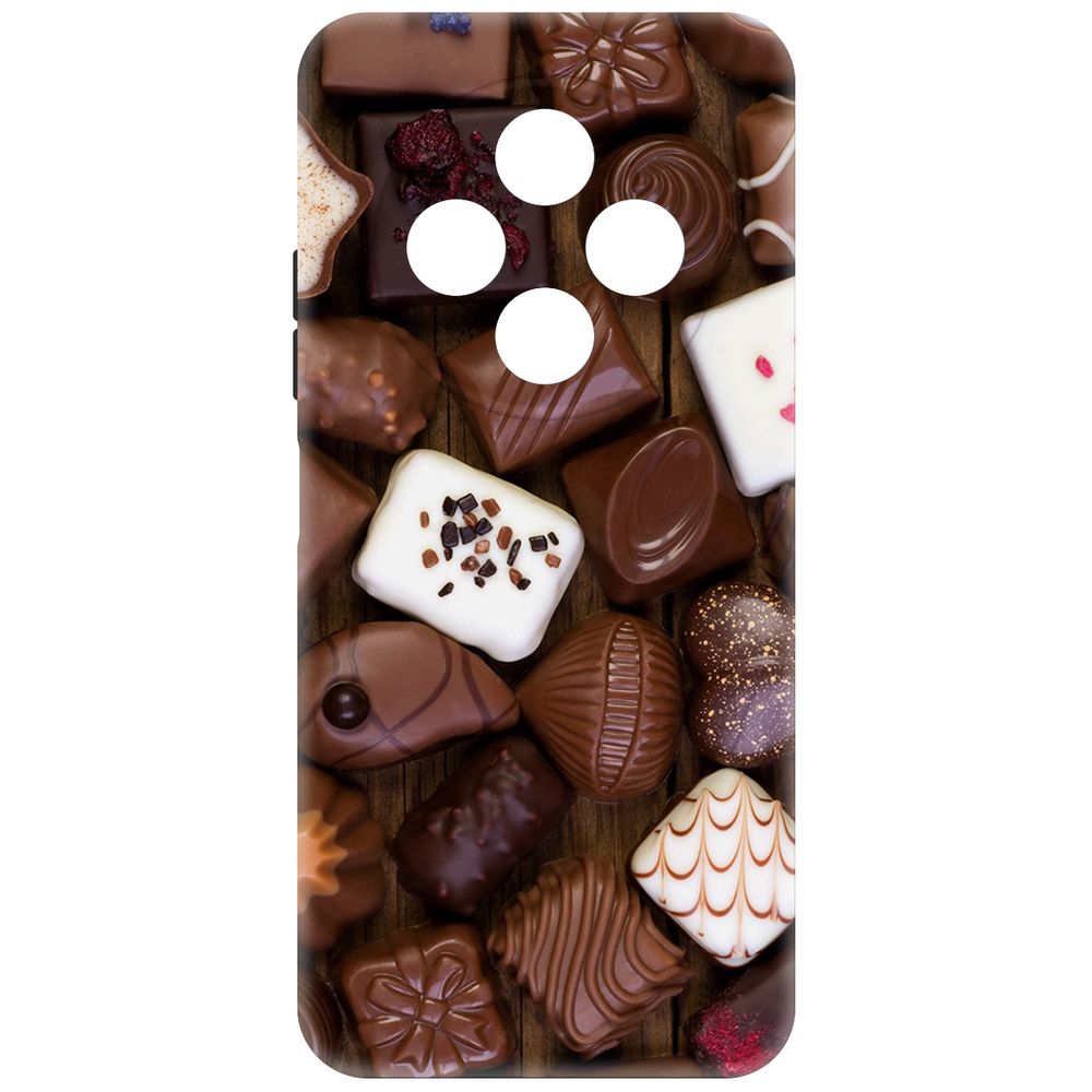 

Чехол-накладка Krutoff Soft Case Конфеты для TECNO Spark 30С черный