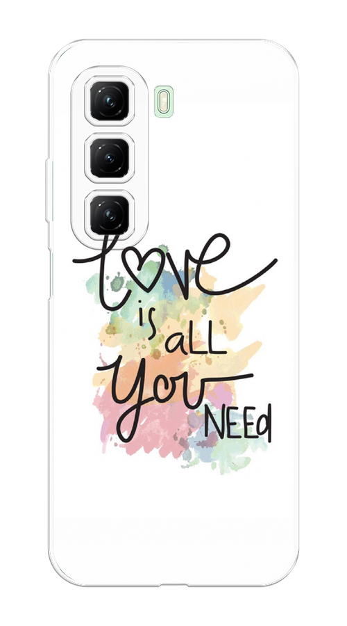 

Чехол на Infinix Hot 50 4G "Love is all you need", Белый;черный;зеленый, 3106550-1