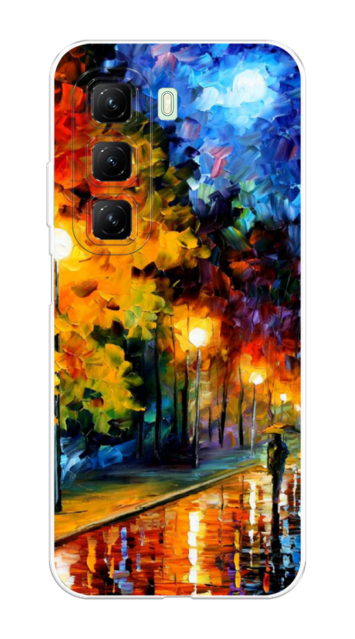 

Чехол на Infinix Hot 50 4G "Безлюдная улочка", Оранжевый;желтый;синий, 3106550-1