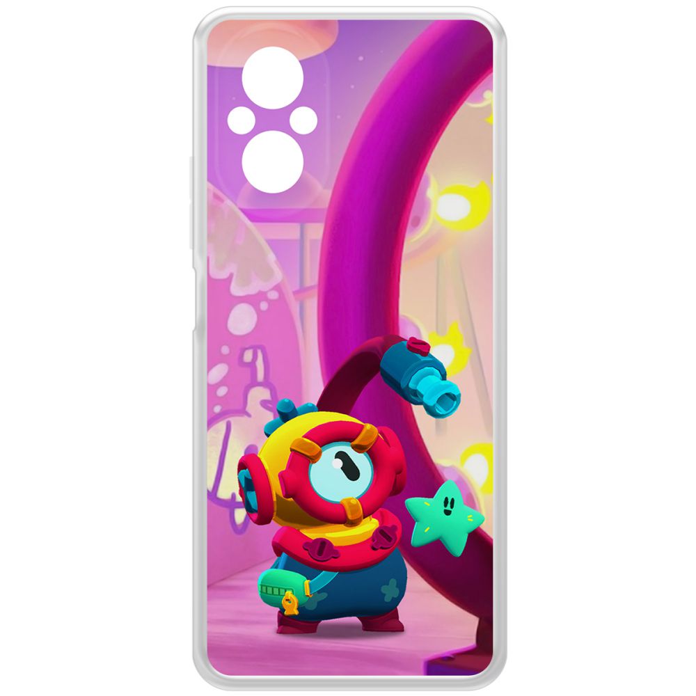 

Чехол-накладка Krutoff Clear Case Brawl Stars-Отис для Realme C67, Прозрачный