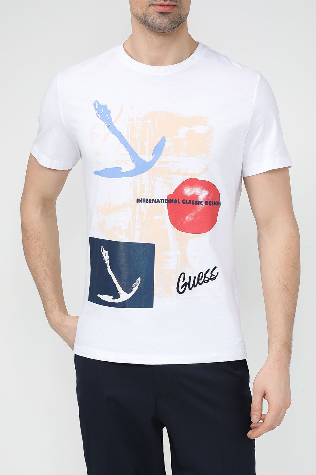 

Футболка мужская Guess M4GI25 K6XN4 белая M, Белый, M4GI25 K6XN4