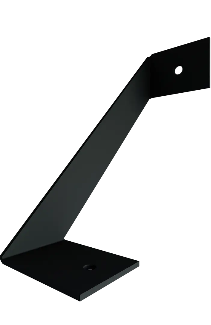 

Набор кронштейнов Квинс 12.3x4.6 см сталь нагрузка до 7.5 кг цвет чёрный, Черный