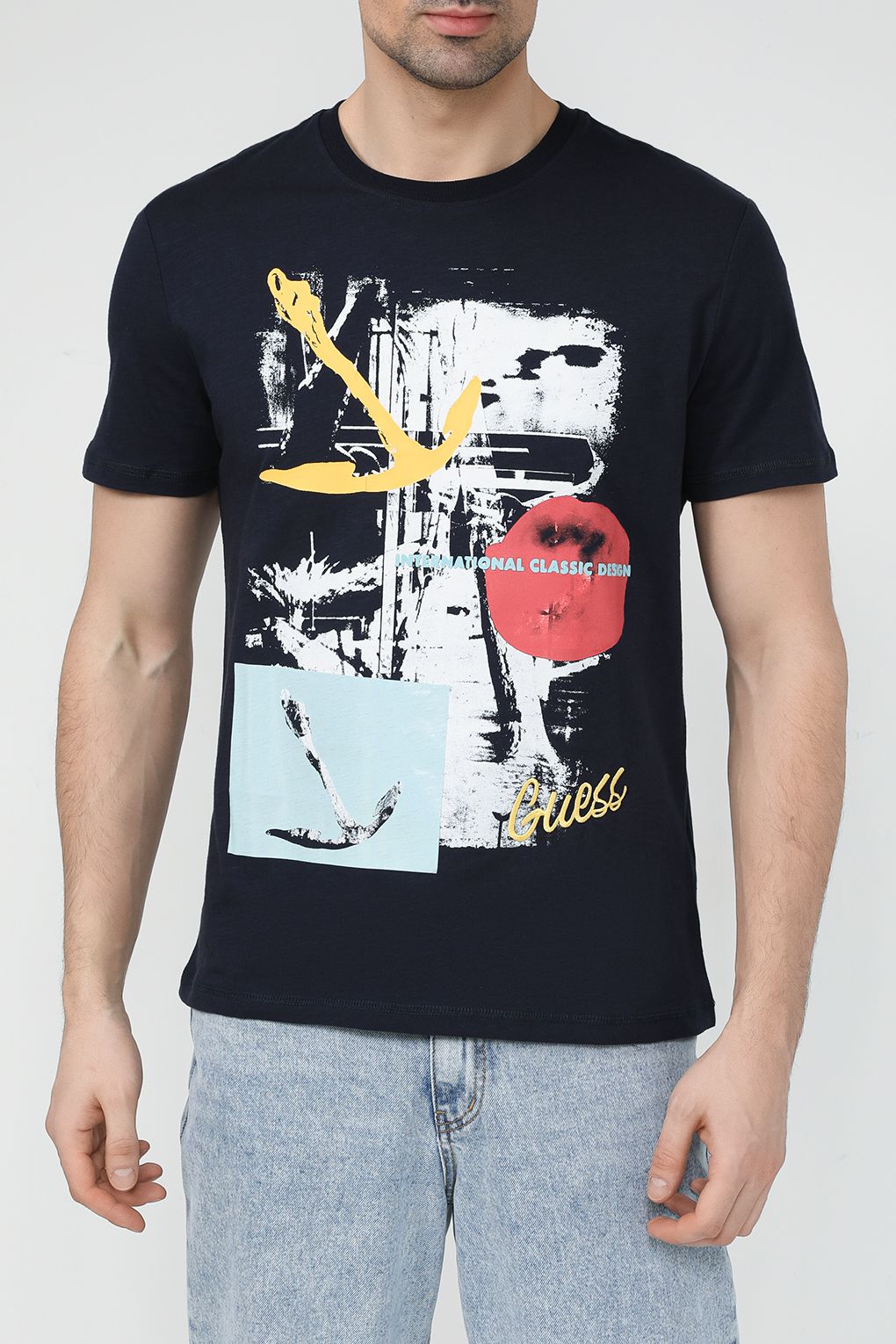 

Футболка мужская Guess M4GI25 K6XN4 синяя S, Синий, M4GI25 K6XN4