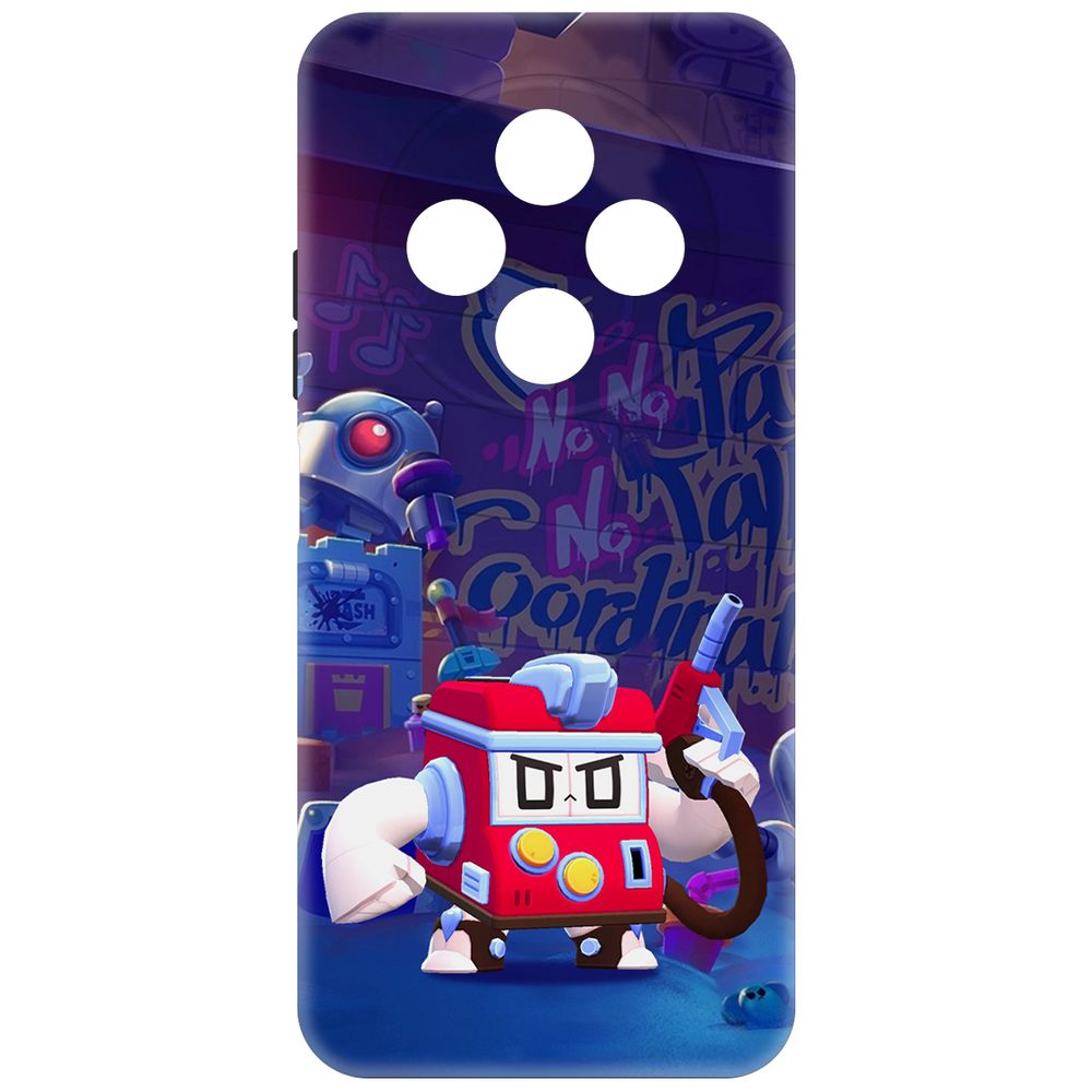 

Чехол-накладка Krutoff Soft Case Brawl Stars - V8-БИТ для TECNO Spark 30С черный