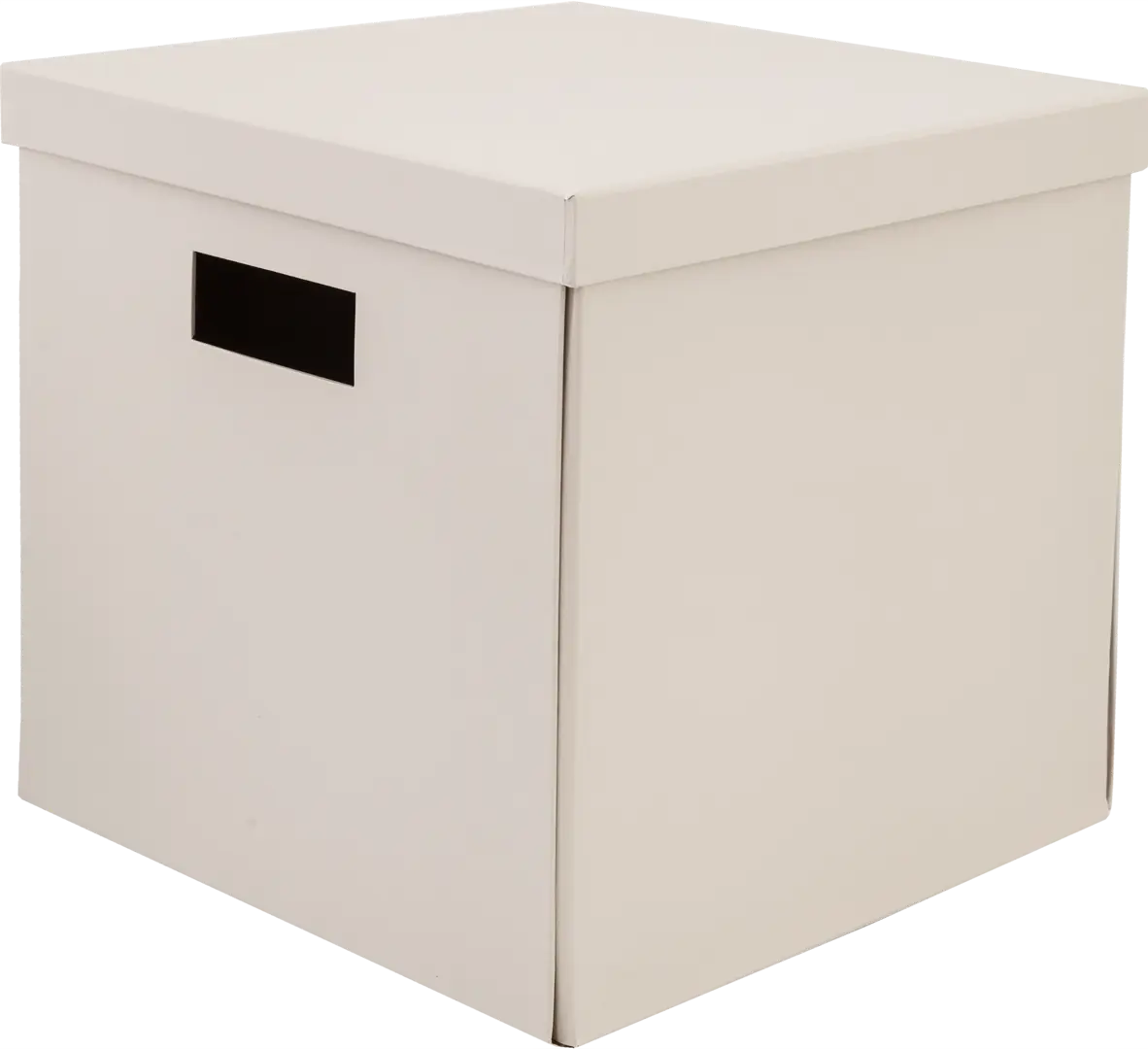 

Коробка складная 31x31x30 см картон цвет бежевый