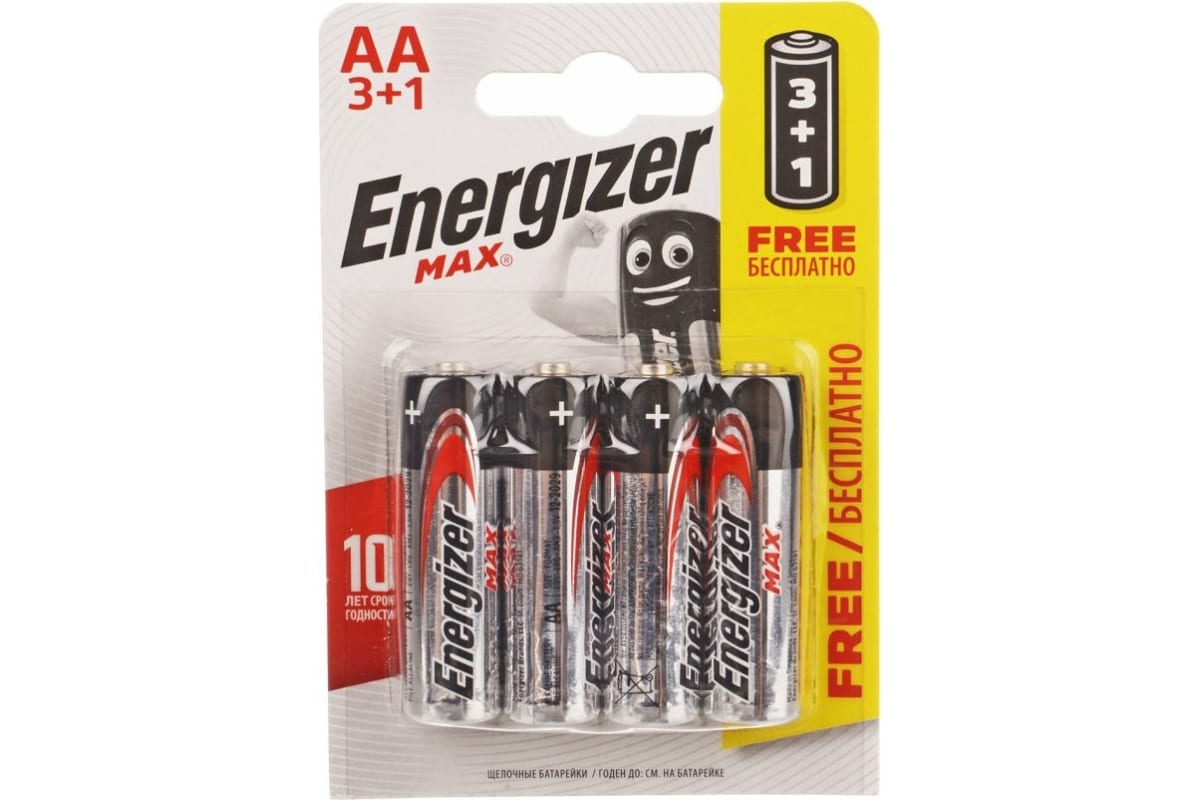 ENERGIZER Батарейка AA 1шт. ENR MAX E91 BP4 RU 0