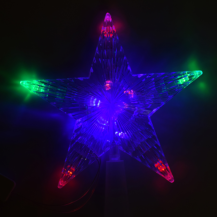 Звезда на елку светящаяся Снеговичок Электрогирлянды и праздничное освещение S1235
