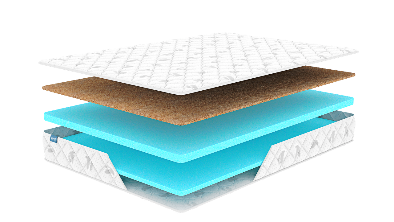 

Матрас Dimax Оптима ролл кокос 90х190, Белый;серый, Ролл кокос