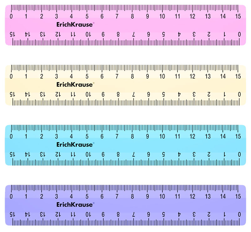 

Линейка Erich Krause Pastel пластиковая розовая 15 см, Розовый
