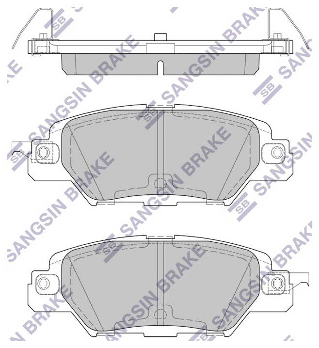 

Колодки тормозные передние MAZDA NISSAN SANGSIN SP1974