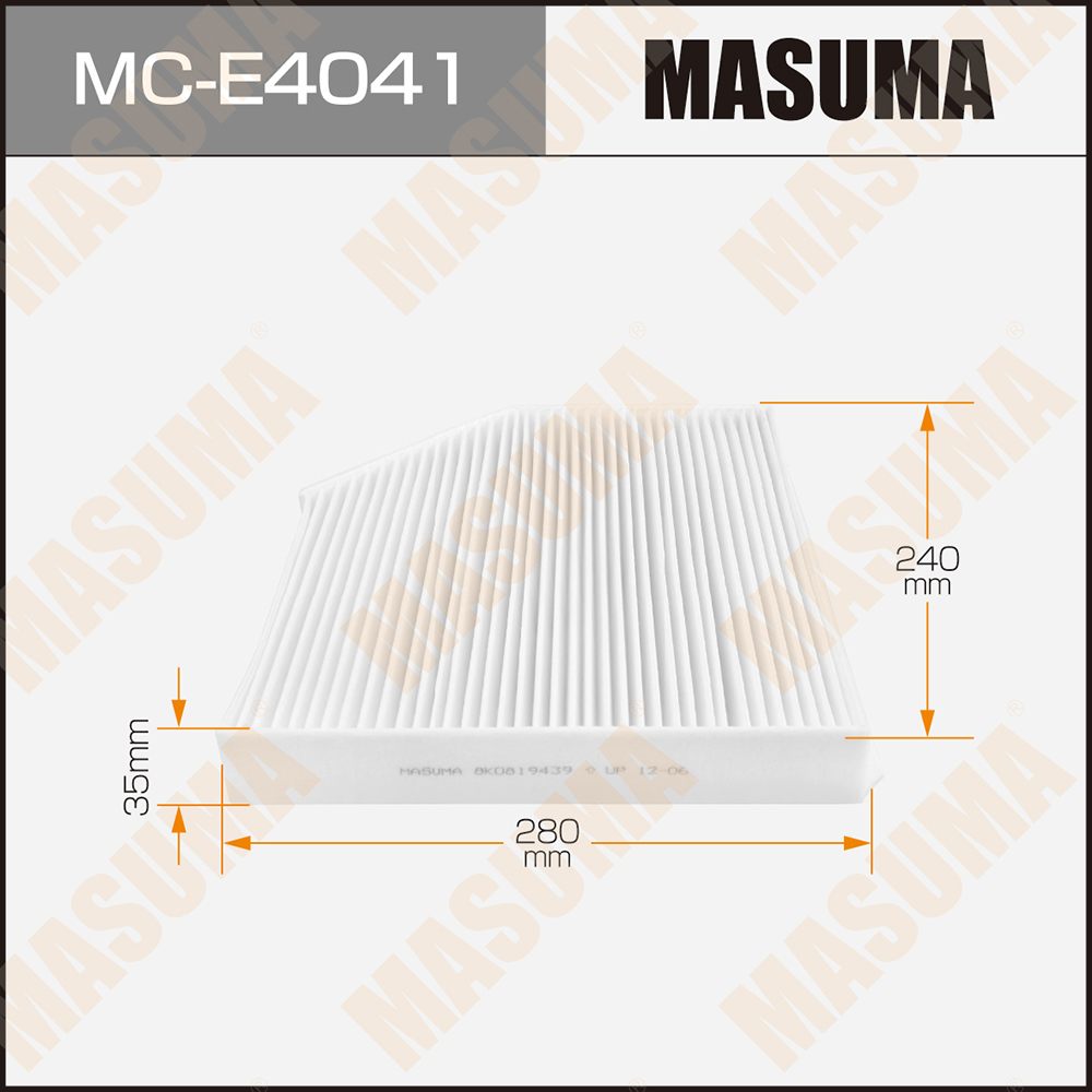 

Фильтр воздушный салона MASUMA MC-E4041