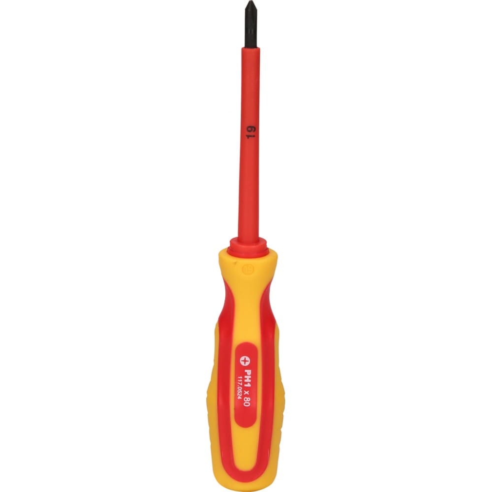 Отвертка KS Tools VDE 1000V 80 мм PH1 117.0524 индикатор напряжения neo tools