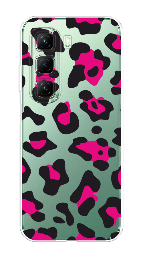 

Чехол на Infinix Hot 50 4G "Pink cow spots", Черный;розовый, 3106550-1