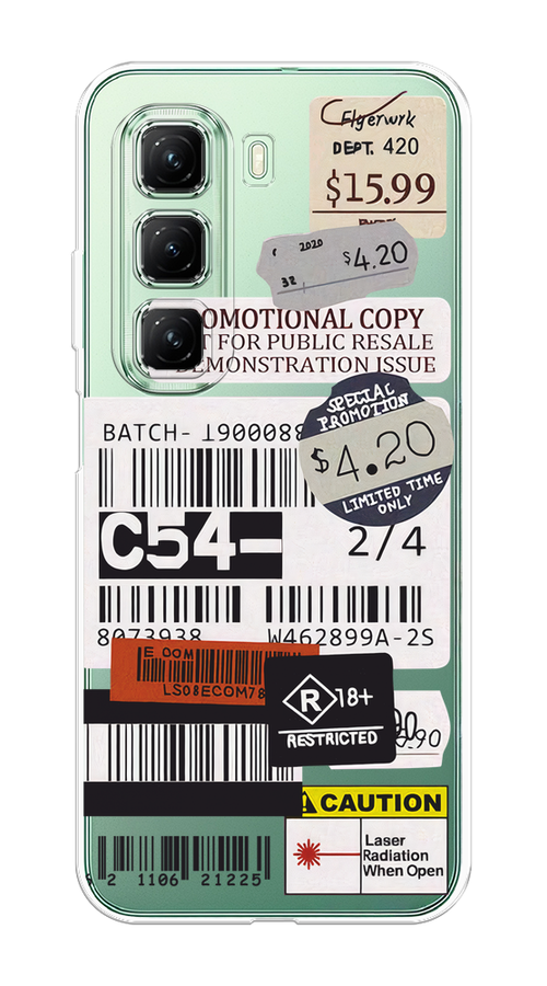 

Чехол на Infinix Hot 50 4G "Flight to Paris", Серый;бежевый, 3106550-1