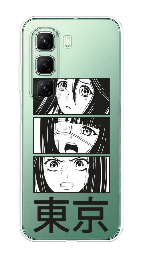 

Чехол на Infinix Hot 50 4G "Tokyo girls", Белый;черный;прозрачный, 3106550-1