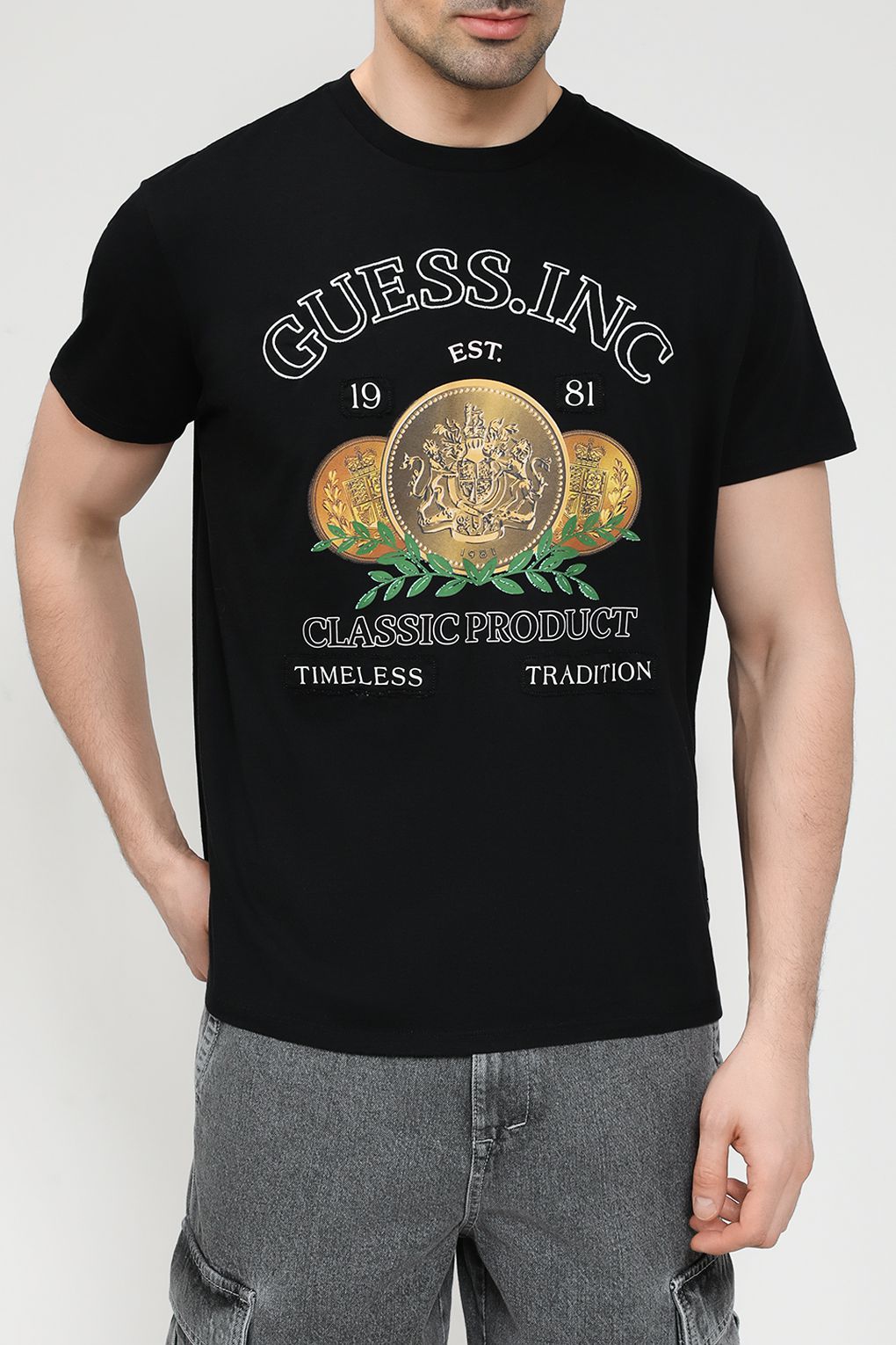 

Футболка мужская Guess M4GI56 K9RM1 черная M, Черный, M4GI56 K9RM1