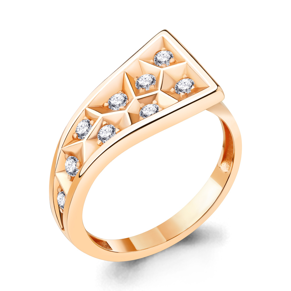 

Кольцо из серебра с фианитом р.  Aquamarine 67151А_925_з, 67151А_925_з