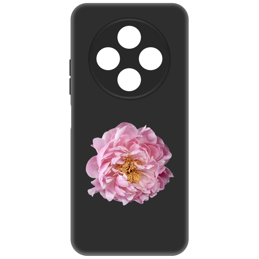 

Чехол-накладка Krutoff Soft Case Розовый пион для TECNO Spark 30С черный