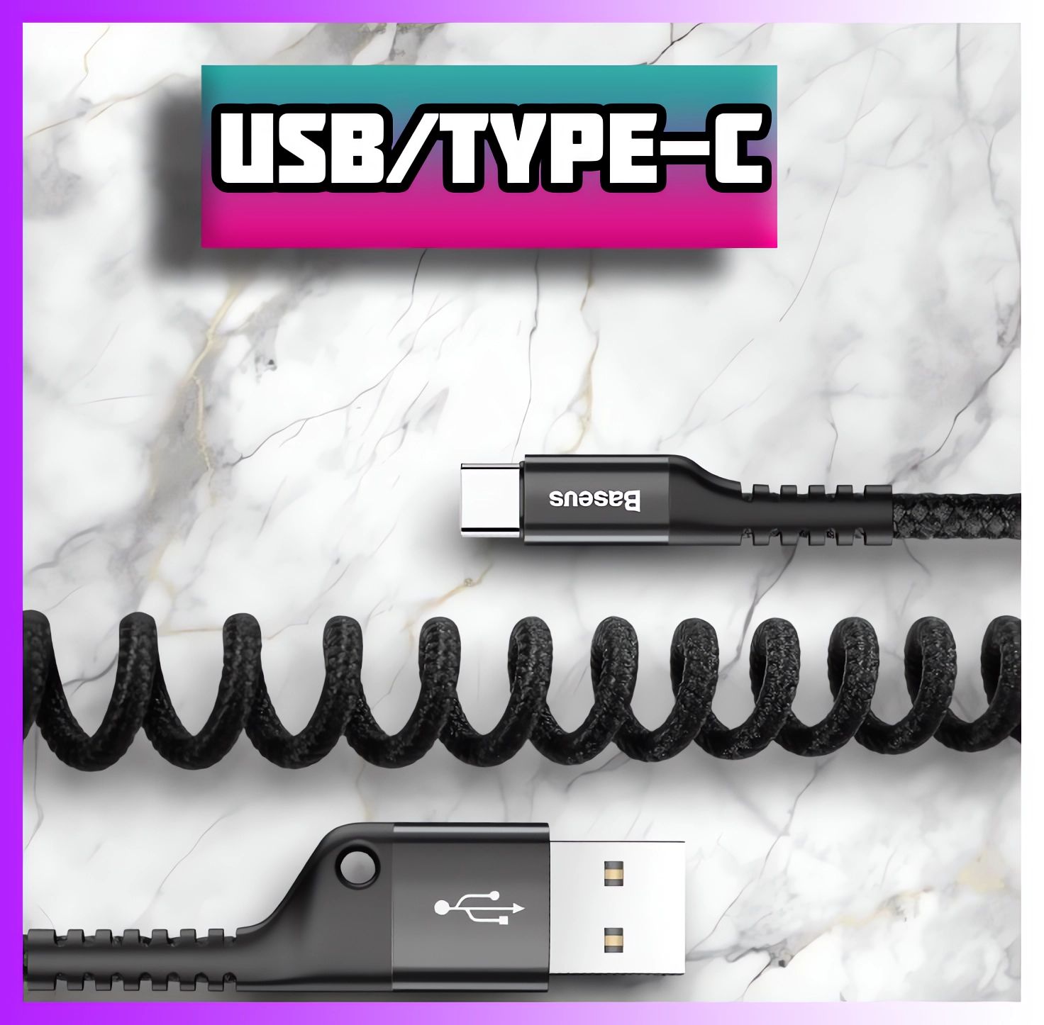 

Кабель USB Type-C-USB Type-C Baseus CATSR-01 1 м черный, CATSR-01