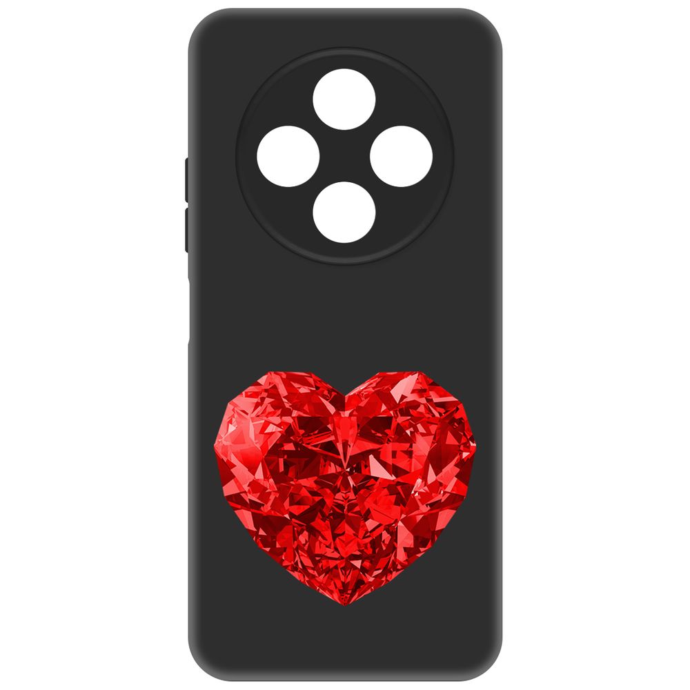 

Чехол-накладка Krutoff Soft Case Рубиновое сердце для TECNO Spark 30С черный