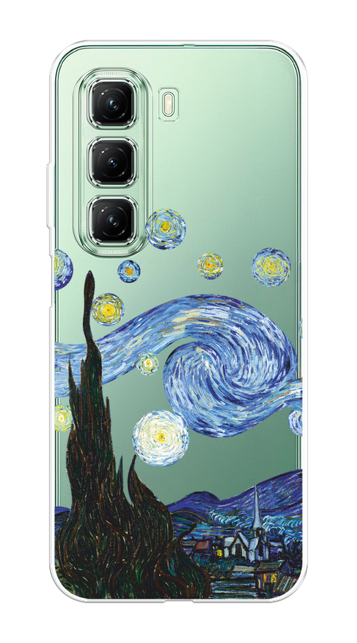 

Чехол на Infinix Hot 50 4G "Ночь Ван Гога", Голубой;синий;черный, 3106550-1