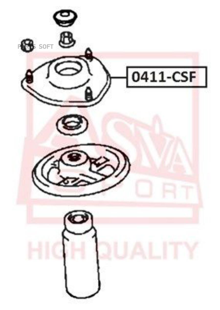 

Опора Амортизатора Перед Правлев ASVA 0411CSF