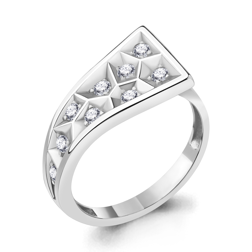 

Кольцо из серебра с фианитом р. 18,5 Aquamarine 67151А_925_р, 67151А_925_р