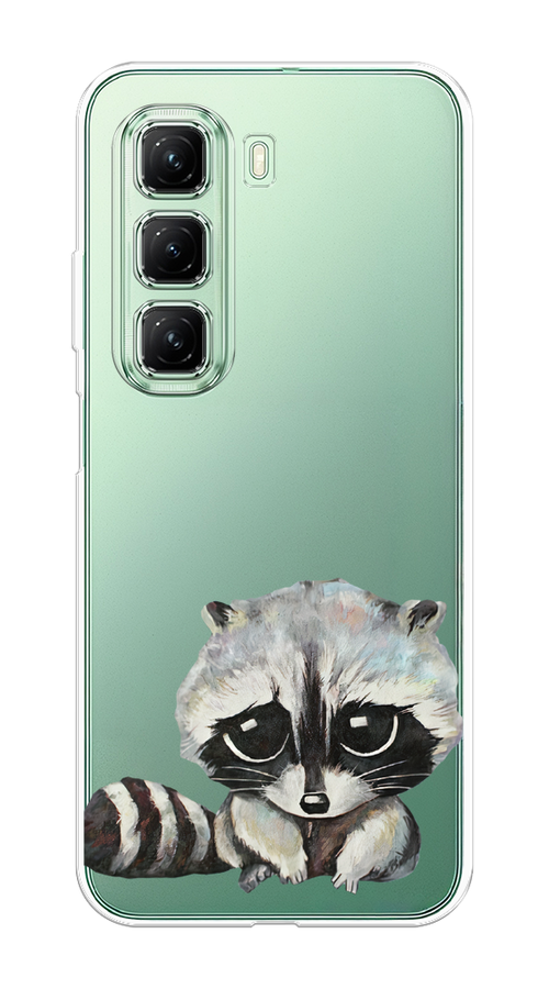 

Чехол на Infinix Hot 50 4G "Большеглазый енот", Серый;черный;прозрачный, 3106550-1