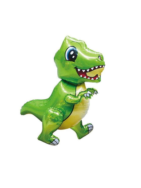 Набор шаров Веселая затея ЕУТ_1208-0612 Динозавр Тираннозавр 76 см зеленый. набор шаров веселая затея 5 шт шар воздушный с др чебурашка 36 см 14