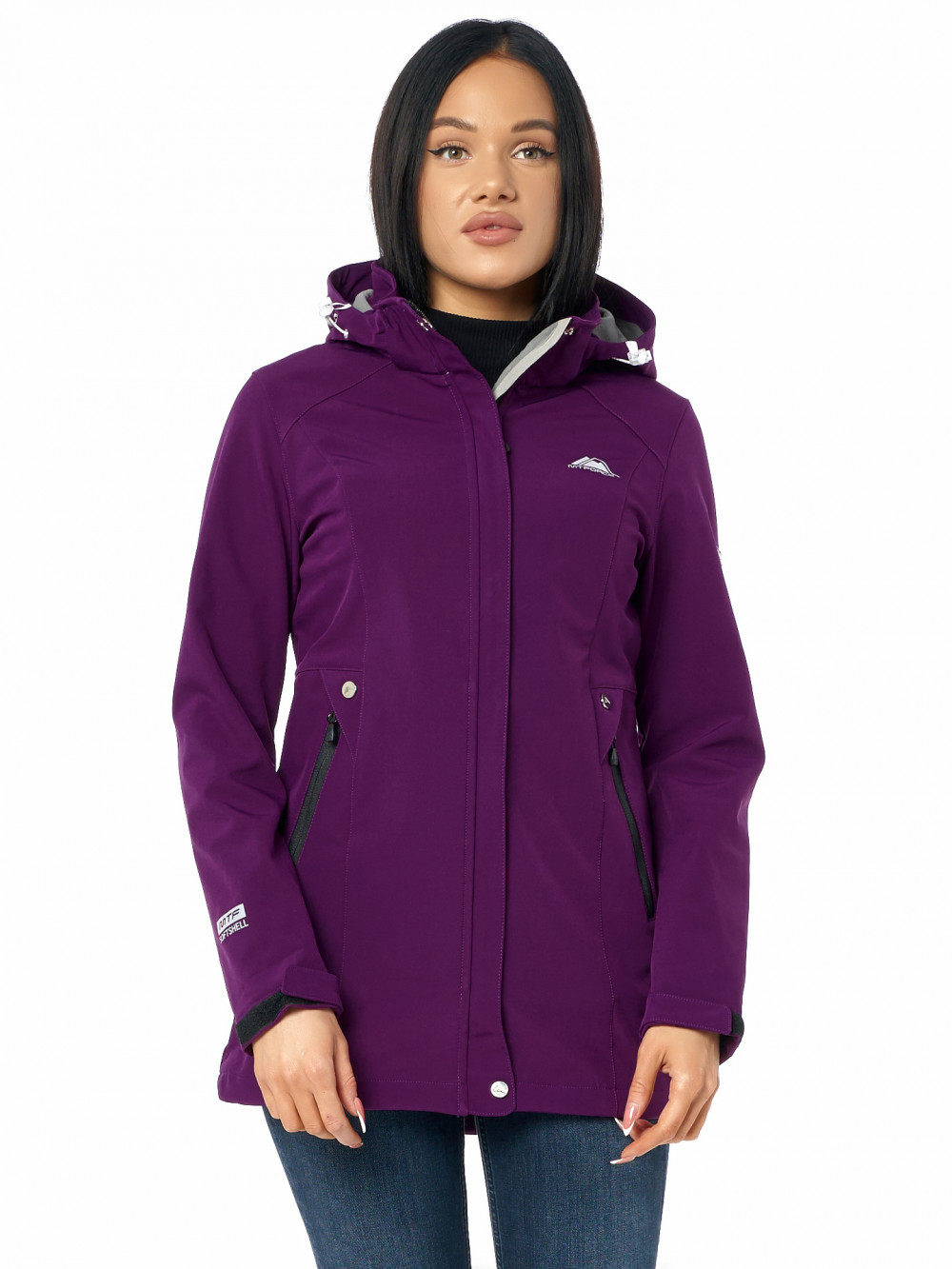 

Спортивная ветровка женская NoBrand 20371 фиолетовая 48, 20371