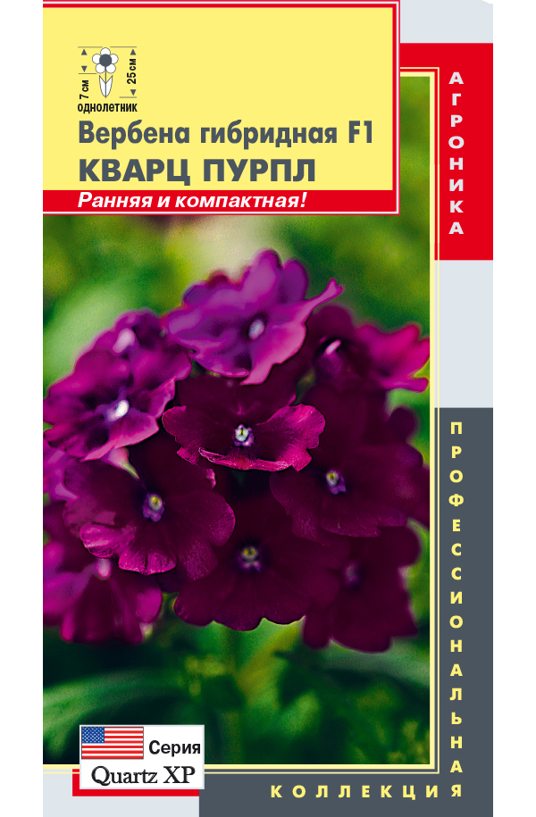 Семена вербена Плазменные семена Кварц пурпл F1 21197 1 уп 255₽