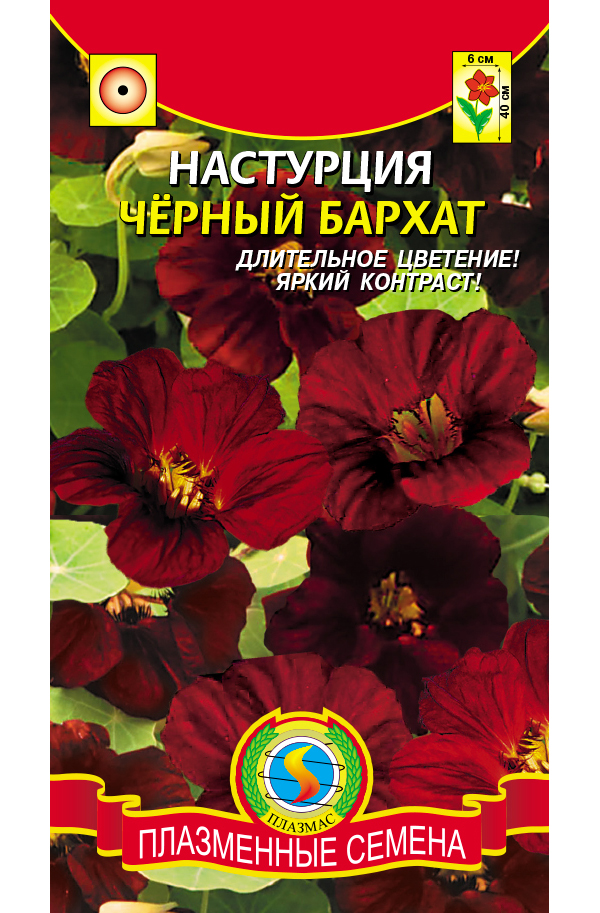 

Семена настурция Плазмас Черный бархат 21248 1 уп., Черный бархат
