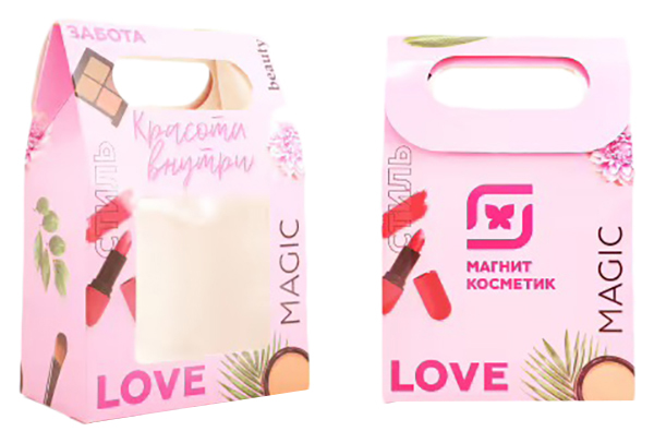 

Пакет подарочный Магнит косметик BC, Разноцветный