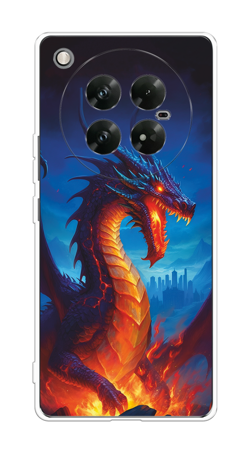 

Чехол на Infinix Zero 40 5G "Дракон над лавой", Оранжевый;коричневый;синий, 3106650-1