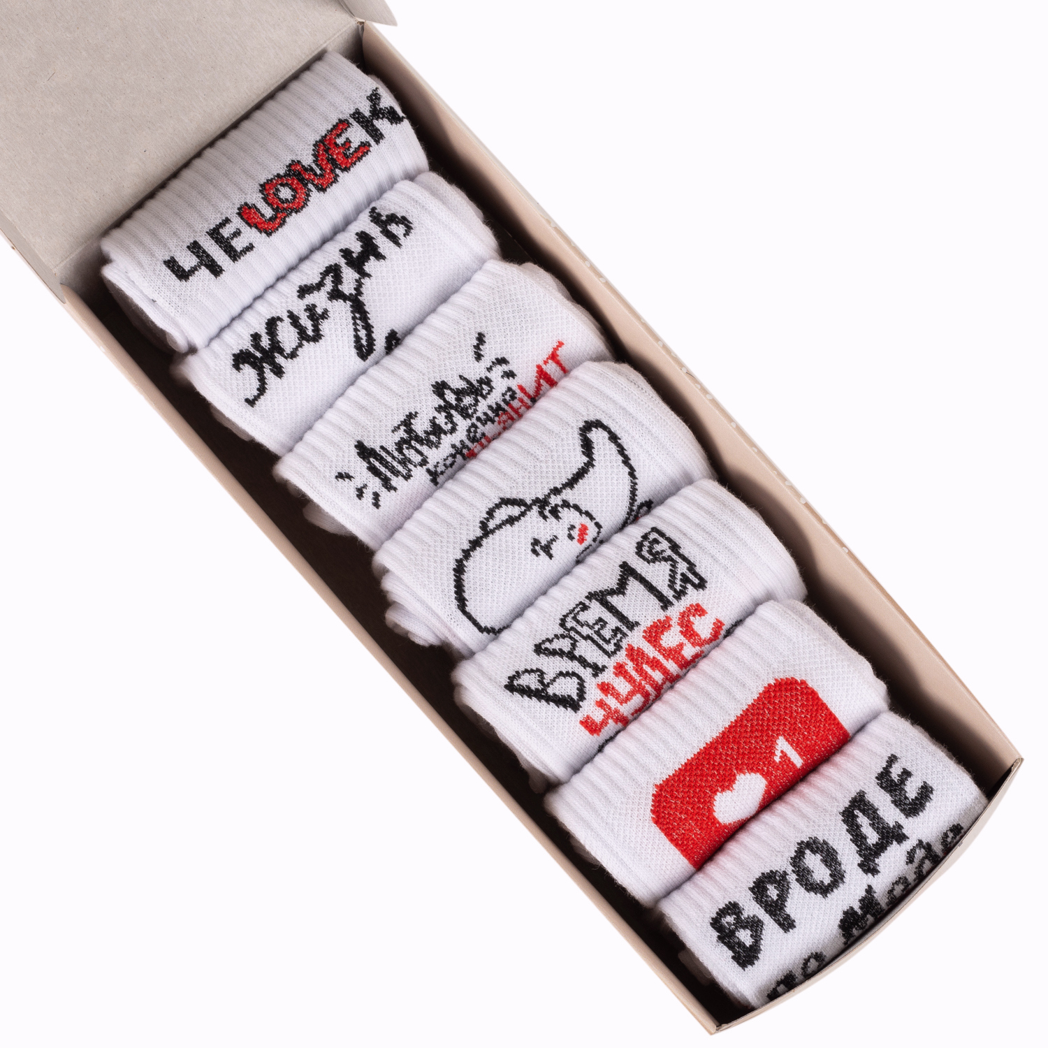 

Подарочных набор носков женских Челны текстиль L34-7-1ж/122 белых; красных; черных 23-25, L34-7-1ж/122