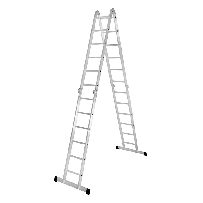 лестница flexinox standard 3 ступени люкс aisi 304 87112934 Лестница-трансформер ТУНДРА 9938523, алюминиевая, 9938523, 4х6 ступени
