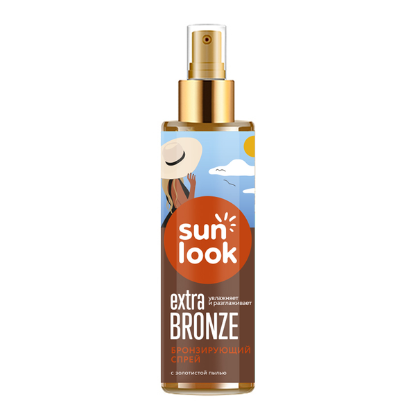 фото Спрей для тела sun look i love bronze бронзирующий с золотистой пылью 200 мл