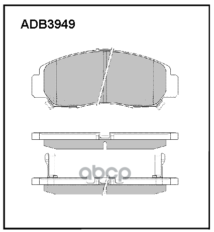 

Тормозные колодки ALLIED NIPPON передние дисковые ADB3949, ADB3949